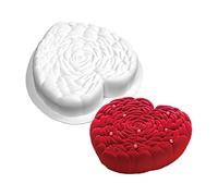 XiaoShenLu Moldes de pastel de mousse francés de silicona, molde de vela de jabón de chocolate para hornear 3D DIY, 8 pulgadas mil capas de