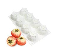 XiaoShenLu Moldes de pastel de mousse francés de silicona, molde de vela de jabón de chocolate para hornear 3D, 8 agujeros granada