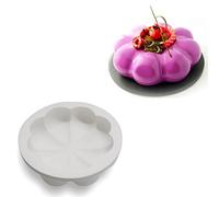 XiaoShenLu Moldes de pastel de mousse francés de silicona, molde de vela de jabón de chocolate para hornear 3D DIY, crisantemo