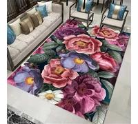 Xiaosua Alfombra De Pasillo Infantiles alfombras+de+Pasillo Floral Verde púrpura Rosso 80x150CM alfombras habitacion Matrimonio Salon del