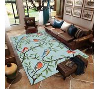 Xiaosua Alfombra para Niños Chimenea Verde de decoración del hogar BLU 60x120CM Alfombras Dormitorio Matrimonio Infantiles Lavables En Lavadora Antideslizante