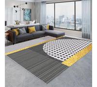 Xiaosua Carpete Sala Grande Alfombra Habitación alfombras dormitorios Rectangular Dorada para el Dormitorio. Grigio 160x280CM Juegos Bebes Decoracion Salon Modernos Bebe Ha