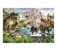 Xiaoterna 2,2x1,5m Dinosaurio Salvaje telón de Fondo Bosque primitivo de Dinosaurios del Mundo de montaña Lago Fotografía de Fondo Selva Tropical Animales Reino de los Dinosaurios Mundo Salvaje Fondo