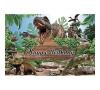 Xiaoterna 2,2x1,5m Dinosaurio Salvaje Telón de Fondo Dinosaurio Tabla de Madera Piedra Telón de Fondo Dinosaurio Jungla Naturaleza Fotografía de Fondo Adultos Niños Retratos Foto Estudio Atrezzo