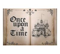 Xiaoterna 2,2x1,5m Libro de Cuento de Hadas telón de Fondo Libro Mágico Antiguo Castillo Viejo Flor Princesa Cumpleaños Fotografía Fondo Érase una Vez Palacio Medieval Telón de Fondo Decoraciones