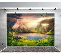 Xiaoterna 2,5x1,8m Dinosaurio Telón de Fondo Tropicales Selva Animales Reino de los Dinosaurios Mundo Salvaje Fondo fotográfico del Parque Niños Adultos Retrato Atrezzo para sesión de Fotos