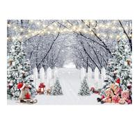 Xiaoterna 2,5x1,8m Fondo del País de Las Maravillas de Invierno Escena de Nieve Blanca Bosque Árboles Fotografía al Aire Libre Fondo Paisaje Natural Copo de Nieve Feliz Navidad Decoraciones Fiesta