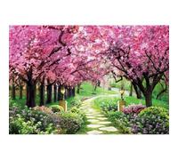 Xiaoterna 3x2,5m Primavera Jardín Telón de Fondo Flores de Cerezo Rosa Árboles Naturaleza Paisaje Fotografía Fondo Flores floreciendo Telón de Fondo Niños Adultos Retrato Foto Atrezzo