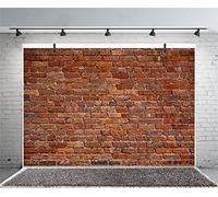 Xiaoterna 3x2m Pared de ladrillo Fotografía telón de fondo rojo rústico antiguo piedra ladrillo decoración de fiesta de cumpleaños de bebé