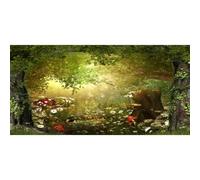 Xiaoterna 6x3m Cuento de hadas Seta Jardín Fondo fotográfico para bosque encantado y primavera con fantasía boscosa Niños retrato foto estudio