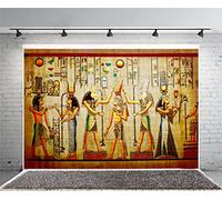 Xiaoterna Fondo del Antiguo Egipto de 2,1 x 1,5 m - Fondo de pintura mural egipcia antigua - Escena de pared de faraón jeroglífico - Papiro egipcio - Retrato personal