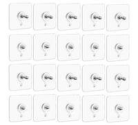xiaowanwan 20 Piezas Tornillos Adhesivos para Pared,Clavos Colgantes Autoadhesivos,Ganchos Adhesivos con Tornillo para Baño Cocina,Sin Taladrar (Estilo 1)