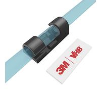 XIAOXI - Clips de cable con fuerte autoadhesivo, soporte de alambre para TV y PC, organizador de cables y cables, 40 unidades (negro)