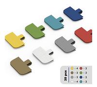 XIAOXI Etiquetas para cables con superficie para escribir, útiles para identificar y manejar cables, 20 unidades (multicolor)