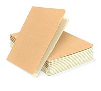 xiaoxianxian 10 Pack Cuaderno A5 Hojas Blancas, Libretas de Notas de Kraft (34 Hojas), Bloc de Notas para Escuela, Oficina, Viajes, Dibujo y Graffiti