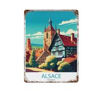 xiaoxiaoshen Alsace France Travel Home Gift For_5 Wall Decor Art Metal Tin Poster Modern Home Decor Art Home Bar Shop Decor Vintage Sign 40 x 30 cm