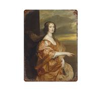 xiaoxiaoshen Anne Boteler-Anthony Van Dyck - Póster de metal para decoración de pared, decoración moderna del hogar, bar, tienda, decoración vintage, 40 x 30 cm
