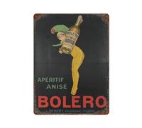 xiaoxiaoshen Bolero Aperitif Anís - Póster vintage para decoración de pared, póster de metal moderno, decoración del hogar, bar, tienda, letrero vintage, 40 x 30 cm