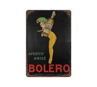 xiaoxiaoshen Bolero Aperitif Anís - Póster vintage para decoración de pared, póster de metal moderno para decoración del hogar, bar, tienda, letrero vintage, 30 x 20 cm
