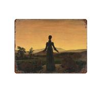 xiaoxiaoshen Caspar David Friedrich - Póster de metal moderno para decoración de pared, decoración del hogar, bar, tienda, decoración vintage, 30 x 40 cm