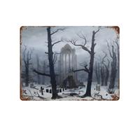 xiaoxiaoshen Caspar David Friedrich - Póster de metal moderno para decoración de pared, decoración del hogar, bar, tienda, decoración vintage, 30 x 40 cm