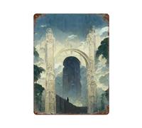 xiaoxiaoshen Caspar David Friedrich - Póster de metal moderno para decoración de pared, decoración del hogar, bar, tienda, decoración vintage, 40 x 30 cm