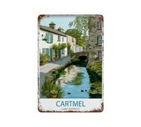 xiaoxiaoshen Cmel Village Lake District Scenic_3 - Póster de metal para decoración de pared, moderno, decoración del hogar, bar, tienda, decoración vintage, 30 x 20 cm