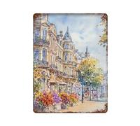 xiaoxiaoshen Harrogate Yorkshire Town Scenic English Gardens Regalo para Wanderlust Wall Decor Art Metal Tin Poster Modern Home Decor Art Home Bar Shop Decor Vintage Sign 40 x 30 cm