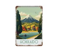 xiaoxiaoshen Hokkaido Travel Japan Et Wall Decor Art Metal Tin Poster Modern Home Decor Art Home Bar Shop Decor Vintage Sign 30 x 20 cm