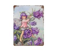 xiaoxiaoshen Illustrator Cicely Mary Barker (14) Póster de metal para decoración de pared, decoración moderna del hogar, bar, tienda, decoración vintage, 40 x 30 cm