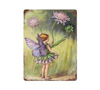 xiaoxiaoshen Illustrator Cicely Mary Barker (2) póster de metal para decoración de pared, decoración moderna del hogar, bar, tienda, decoración vintage, 40 x 30 cm