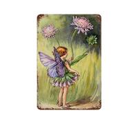 xiaoxiaoshen Illustrator Cicely Mary Barker (2) póster de metal para decoración de pared, decoración moderna del hogar, bar, tienda, decoración vintage, 30 x 20 cm