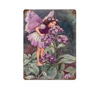 xiaoxiaoshen Illustrator Cicely Mary Barker (25) póster de metal para decoración de pared, decoración moderna del hogar, bar, tienda, decoración vintage, 40 x 30 cm