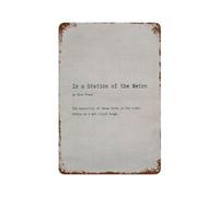 xiaoxiaoshen In A Station by Ezra Pound Poem Print - Póster de metal para decoración de pared, arte moderno para decoración del hogar, bar, tienda, decoración vintage, 30 x 20 cm