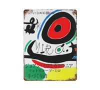 xiaoxiaoshen Joan Miro - Póster de metal con tres libros, decoración moderna para el hogar, bar, tienda, decoración vintage, 40 x 30 cm