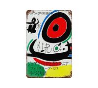 xiaoxiaoshen Joan Miro - Póster de metal para decoración de pared, diseño de tres libros, decoración moderna para el hogar, bar, tienda, decoración vintage, 30 x 20 cm
