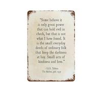 xiaoxiaoshen John Ronald Reuel Tolkien - Póster de metal con cita de Tolkien, decoración moderna para el hogar, bar, tienda, decoración vintage, 30 x 20 cm