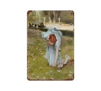 xiaoxiaoshen Lawrence Alma Tadema Romantismo (4) Póster de metal para decoración de pared, decoración moderna del hogar, bar, tienda, decoración vintage, 30 x 20 cm