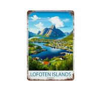 xiaoxiaoshen Lofoten Islands Norway Travel Norwegian A Wall Decor Art Metal Tin Poster Modern Home Decor Art Home Bar Shop Decor Vintage Sign 30 x 20 cm