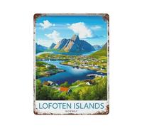 xiaoxiaoshen Lofoten Islands Norway Travel Norwegian A Wall Decor Art Metal Tin Poster Modern Home Decor Art Home Bar Shop Decor Vintage Sign 40 x 30 cm
