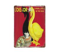 xiaoxiaoshen L'oie D'or - Póster vintage para decoración de pared, póster de metal moderno, decoración del hogar, bar, tienda, decoración vintage, 40 x 30 cm