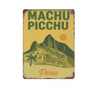 xiaoxiaoshen Machu Picchu Travel Peru Scenic Inca Ruins Wanderlust Wall Decor Art Metal Tin Poster Modern Home Decor Art Home Bar Shop Decor Vintage Sign 40 x 30 cm