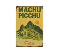 xiaoxiaoshen Machu Picchu Travel Peru Scenic Inca Ruins Wanderlust Wall Decor Art Metal Tin Poster Modern Home Decor Art Home Bar Shop Decor Vintage Sign 30 x 20 cm