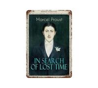xiaoxiaoshen Marcel Proust In Search Of Lost Time - Póster de metal para decoración de pared, decoración moderna para el hogar, bar, tienda, decoración vintage, 30 x 20 cm