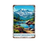 xiaoxiaoshen Mount Washington New Hampshire - Póster de metal para decoración de pared, decoración moderna para el hogar, bar, tienda, decoración vintage, 30 x 20 cm