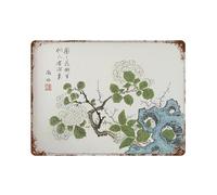 xiaoxiaoshen Ooka Shunboku - Cartel de metal para decoración de pared, arte botánico japonés, decoración del hogar, bar, tienda, decoración vintage, 30 x 40 cm
