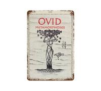 xiaoxiaoshen Ovidio Metamorphoses - Portada de libro para decoración de pared, póster de metal moderno, decoración del hogar, bar, tienda, decoración vintage, 30 x 20 cm