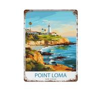 xiaoxiaoshen Point Loma San Diego - Póster de metal para decoración de pared de viaje, decoración moderna para el hogar, bar, tienda, decoración vintage, 40 x 30 cm