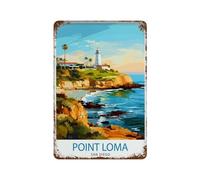 xiaoxiaoshen Point Loma San Diego - Póster de metal para decoración de pared de viaje, decoración moderna para el hogar, bar, tienda, decoración vintage, 30 x 20 cm