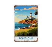 xiaoxiaoshen Point Loma San Diego Travel_3 - Póster de metal para decoración de pared, decoración moderna del hogar, bar, tienda, decoración vintage, 30 x 20 cm